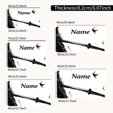 Personalized Name- Katana And Cherry Blossom Design Non-Slip Rubber Gaming Des picture