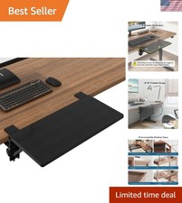 Small Ergonomics Desk Extender Tray, 20 x 9.5 Inch, Black Carbon | 90° Foldab... picture