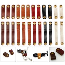 24pcs Leather Cord Organizer Storage Straps Extension Cord Holder USB Cable picture