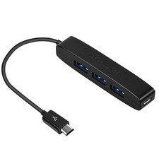 AuviPal 3-Port Micro USB OTG Hub Adapter 3 USB Ports + Power Port for Fire Sti picture