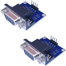 2 PCS MAX3232 RS232 To TTL Serial Port Converter Module DB9 Female ESP picture
