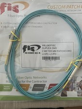 FIS New 2 M LC/PC‑LC/PC Duplex OM3 Multimode Fiber Optic Patch Cable – Aqua picture