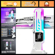 Adjustable ARGB GPU Support Bracket with Temp Display, Anti-Sag Stand, Universal picture