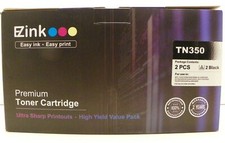 2 Pack EZink Premium Laser Toner Cartridge  TN350 Black sealed. picture