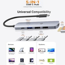 USB C Hub 4K HDMI Adapter for MacBook Pro/Air USB C Multiport Adapter picture
