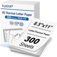 300 Sheets Thermal Printer Paper 8.5 X 11 Inch picture