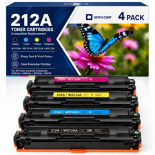 212A Color Toner Cartridges 4 Pack With Chip for LaserJet MFP-M554 M555 M578 picture