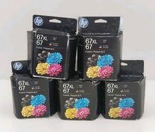 5 Genuine HP 67XL Black High-Yield/67 Tri-Color Ink Combo Sealed New exp. 2028 picture