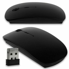 2.4G Ultra-Thin Wireless Mouse Scroll USB Optical Mice For Computer Laptop PC BK picture