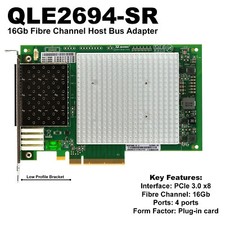 U85007 QLogic QLE2694SR 16Gb Quad Port FC PCIe Gen3 x16 HBA Card High Pe G1N picture