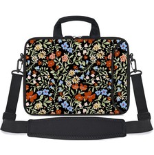 Flowers 2 Laptop Shoulder Bag 1415.6 Inch Messenger Notebook Handle Sleeve picture