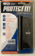 Tripp Lite TLP4BK 4-Outlet Surge Protector Side-Mounted Outlets Power Strip picture