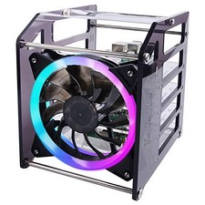 Raspberry Pi Cluster Case with 120mm RGB LED Fan for Pi 4B/3B+/2B picture