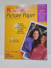 Lot 5 Pk Kodak Pic Paper New 8 1/2 X 11 All Inkjet Printers 25 Sheets Ea 5430.15 picture