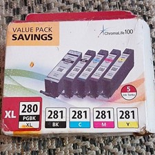 Canon PGI-280XL/CLI-281 Value Pack 5 Inkjet Cartridges Black Cyan Magenta Yellow picture