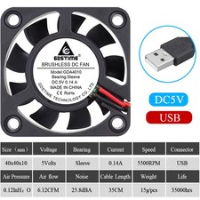 2pcs 5V USB Computer Case Cooling Fan 40mm 50mm 60mm 80mm 92mm 120mm 140mm RGB picture