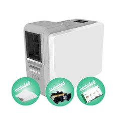 Dascom DC-340 Simplex Card Printer / USB / 300 print ribbon / 100 30 mil cards picture