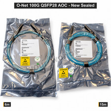 O-Net 100G QSFP28 to QSFP28 AOC Active Optical Cable 6m 15m 100GbE New Sealed picture