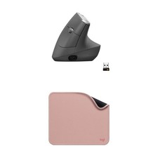 Logitech Premium Ergonomic Bundle: MX Vertical + Studio Pad - Darker Rose picture