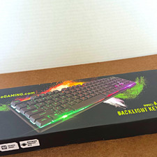 eGaming AL-006 Black 104-Key Rainbow LED QWERTY Gaming Keyboard, Multimedia picture