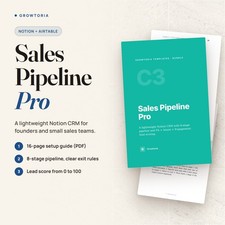 Notion Sales Pipeline Template CRM Tracker Airtable Google Sheets Lead Scoring picture