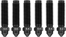 6Pk Hardened Stainless Steel Extruder Nozzle Set 0.2/0.4/0.6/0.8mm for Elegoo picture