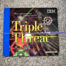 IBM Triple Threat Arcade Adventure Game CD-ROM for Windows 95 & 3.1 picture