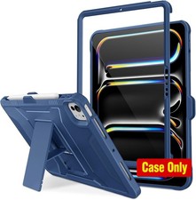 Tablet Case for iPad Pro 11 Inch 2024/2025, Navy Blue, Shockproof, Kickstand picture