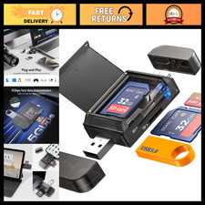 6-in-1 SD/TF Card Reader Adapter, USB 3.0 & Type C, Compatible with PC/Mac/Andro picture