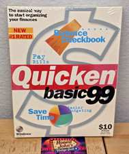 Quicken Basic 99 Accounting Finance Software CD for Windows 95/98/NT New Sealed picture