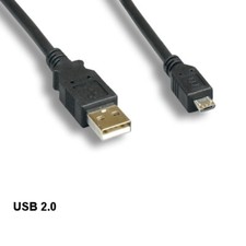 KNTK 15ft USB 2.0 Type A to Micro B Cable Digital Camera Phone PDA MP3 PS4 Black picture