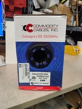 Yellow Cat5e Plenum (CMP) Cable, 24AWG, 4-Pair, 350MHz, FR PVC 1000FT 5ECMP244BY picture