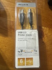 Belkin USB 2.0 Printer Cable 6 feet NEW picture
