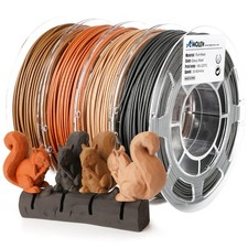 Wood Filament Bundle 3D Printing Filament Wood Sets,Walnut,Cherry Wood,Bamboo picture