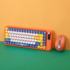 Royche Miffy Wireless Keyboard & Mouse Combo Round Keycap Multi Pairing Korean picture
