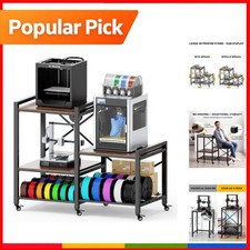 Heavy-Duty 3D Printer Stand with Filament Storage 3-Tier Table Heavy-Duty picture