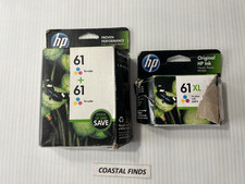 HP 61XL 61 Tri-Color Inkjet Cartridge Lot (3) CH564WA OEM NEW Recent 2024 Date picture
