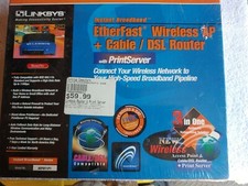 Linksys BEFW11P1 Etherfast Wireless AP+Cable/DSL Router+Print server SEALED picture