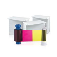 Alphacard YMCKO 300 Print Ribbon/Card Pack for Pilot and Compass Printers picture