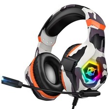 Advanced Gaming Headphones with 7.1 Surround Sound & Noise-Canceling Mic - White picture