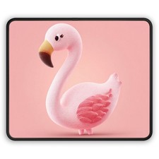 Cute Pink Flamingo Gaming Mouse Pad | Pastel Desk Mat picture
