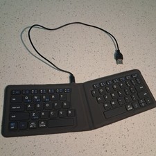 iClever IC-BK06 Foldable Bluetooth Keyboard Ergonomic Wireless Gray HB188D picture