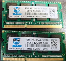 Motoeagle SET OF 2 8GB DDR3L 204-Pin SO-DIMM PC3L-12800S DDR3-1600 1.35V picture