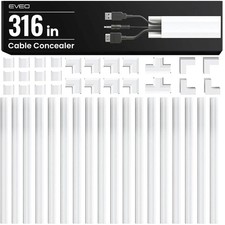 Cable Raceway Wall Cord Hider Kit 306in Wire Cover Concealer Cable Management picture