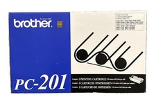 Genuine Brother PC-201 Print Cartridge Black New In Open Box picture