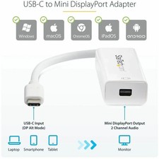 StarTech USB C to Mini DisplayPort Adapter - USB C to mDP Adapter - 4K 60Hz picture