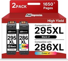 PG-295XL CL-286XL Black/Tri-Color High Yield Ink Cartridge Compatible for TR7120 picture
