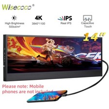 14'' 4k UHD 3840x1100 IPS Touchscreen Portable Monitor Gaming Display HDMI USB C picture