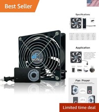 Durable 120mm Electric Axial Fan with AC Plug - Perfect for Servers & Consoles picture