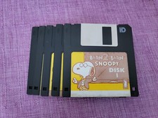 MAC Computer Game Yearn2Learn Snoopy PEANUTS Floppy Disks 1993 3.5